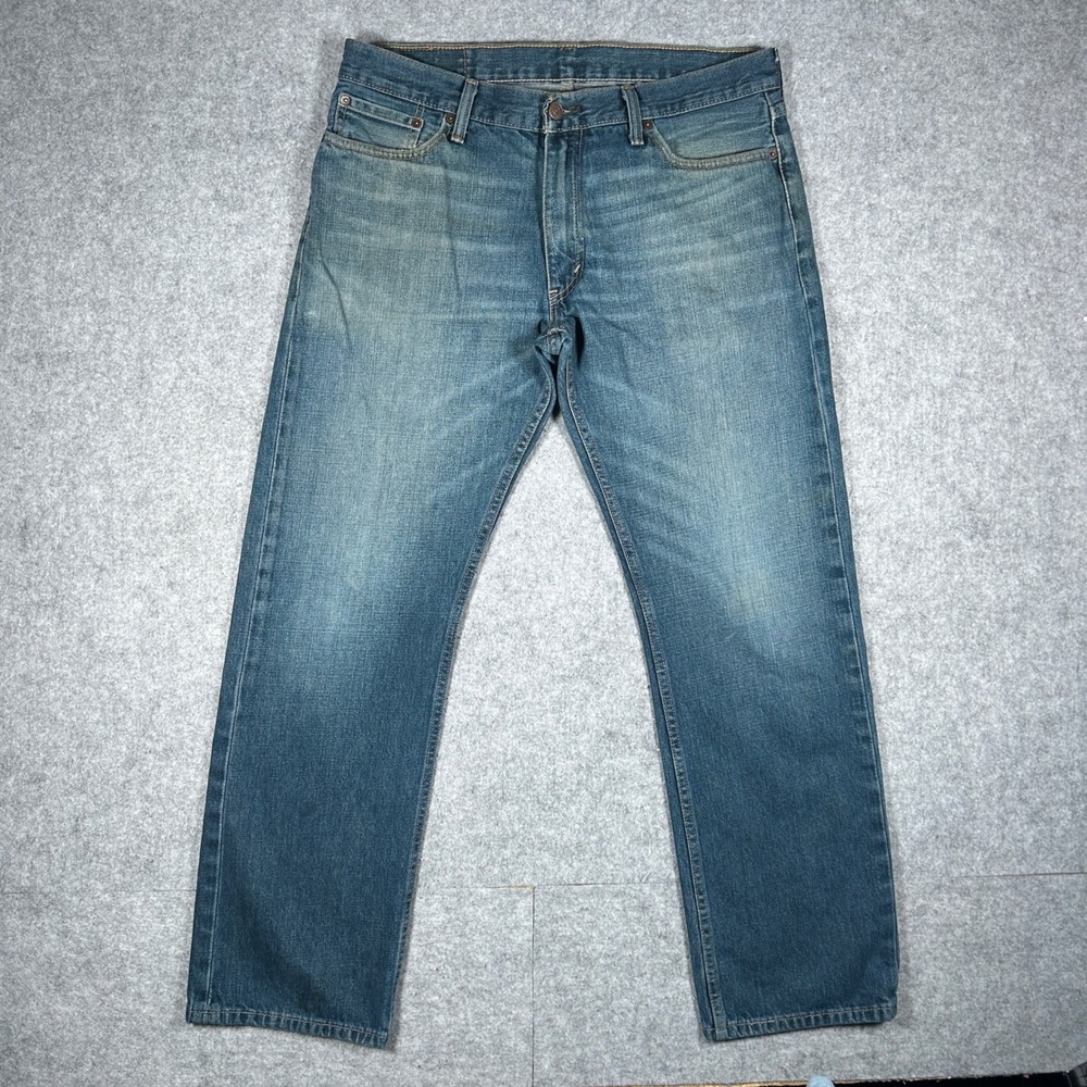 Levi's 514 Denim Jeans Mens 36x32 Blue Straight Fit Casual Workwear Classic